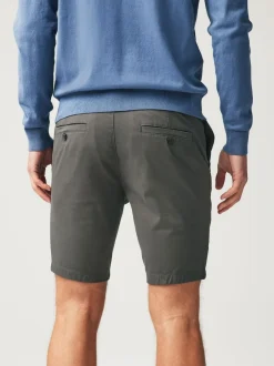 Next Skinny Fit Stretch Chinos Shorts Charcoal Grey Discount