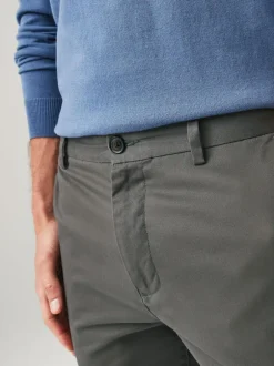 Next Skinny Fit Stretch Chinos Shorts Charcoal Grey Discount