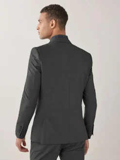Next Skinny Fit Two Button Suit Jacket Charcoal Grey New