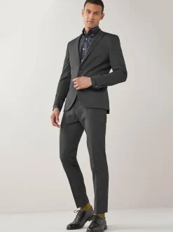 Next Skinny Fit Two Button Suit Jacket Charcoal Grey New
