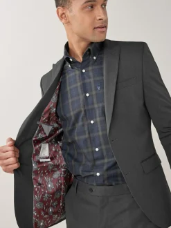 Next Skinny Fit Two Button Suit Jacket Charcoal Grey New