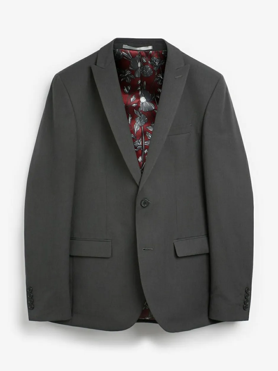 Next Skinny Fit Two Button Suit Jacket Charcoal Grey New