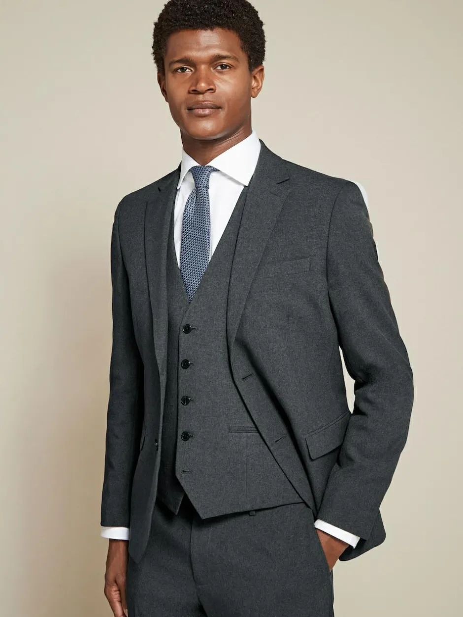 Next Slim Fit Essential Suit Jacket Charcoal Grey Discount