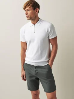 Next Charcoal Grey Straight Fit Stretch Chinos Shorts Online