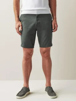 Next Charcoal Grey Straight Fit Stretch Chinos Shorts Online