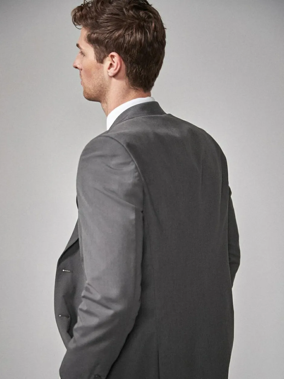 Next Tailored Fit Two Button Suit Jacket Charcoal Grey New