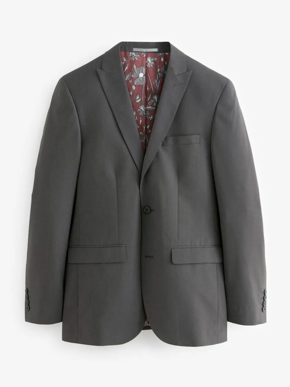 Next Tailored Fit Two Button Suit Jacket Charcoal Grey New