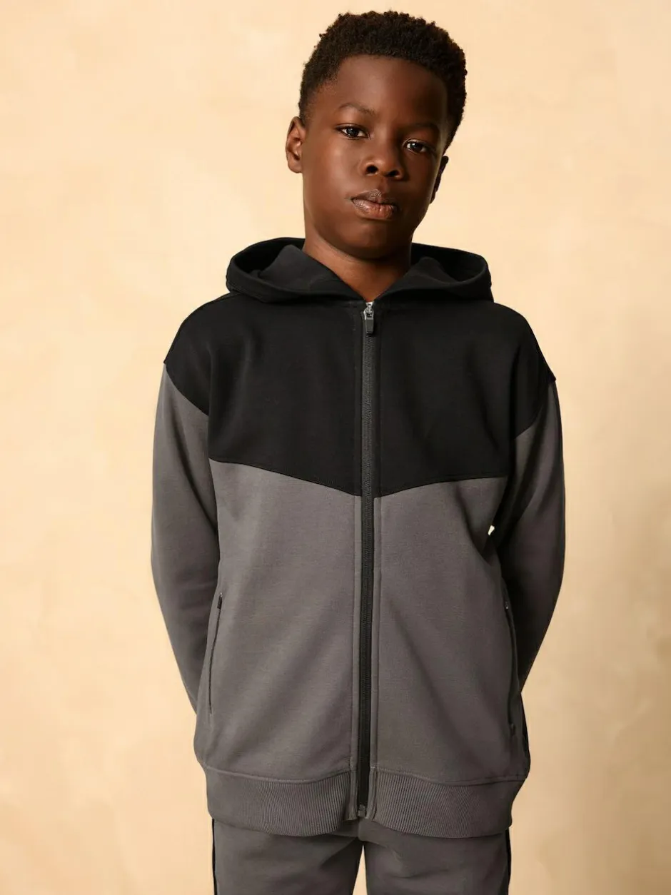 Next Tech Sportswear Hoodie and Joggers Set Charcoal Grey Clearance