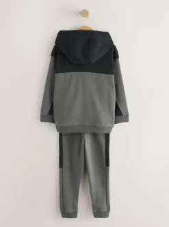 Next Tech Sportswear Hoodie and Joggers Set Charcoal Grey Clearance