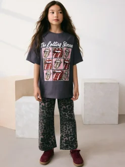 Next The Rolling Stones Band T-Shirt (3-16yrs) Charcoal Grey