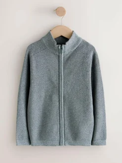 Next Charcoal Grey Twist Zip Through Knitted Cardigan (3-16yrs) Sale