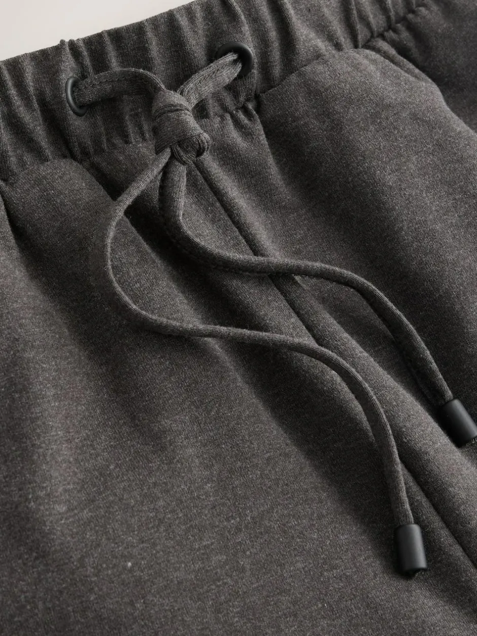 Next Wide Leg Jersey Joggers Charcoal Grey Sale