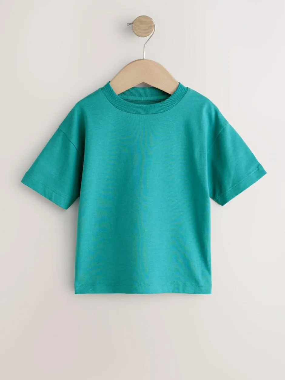Next Charcoal/White/Blue/Orange/Green Short Sleeve T-Shirts 5 Pack (3mths-7yrs) Best