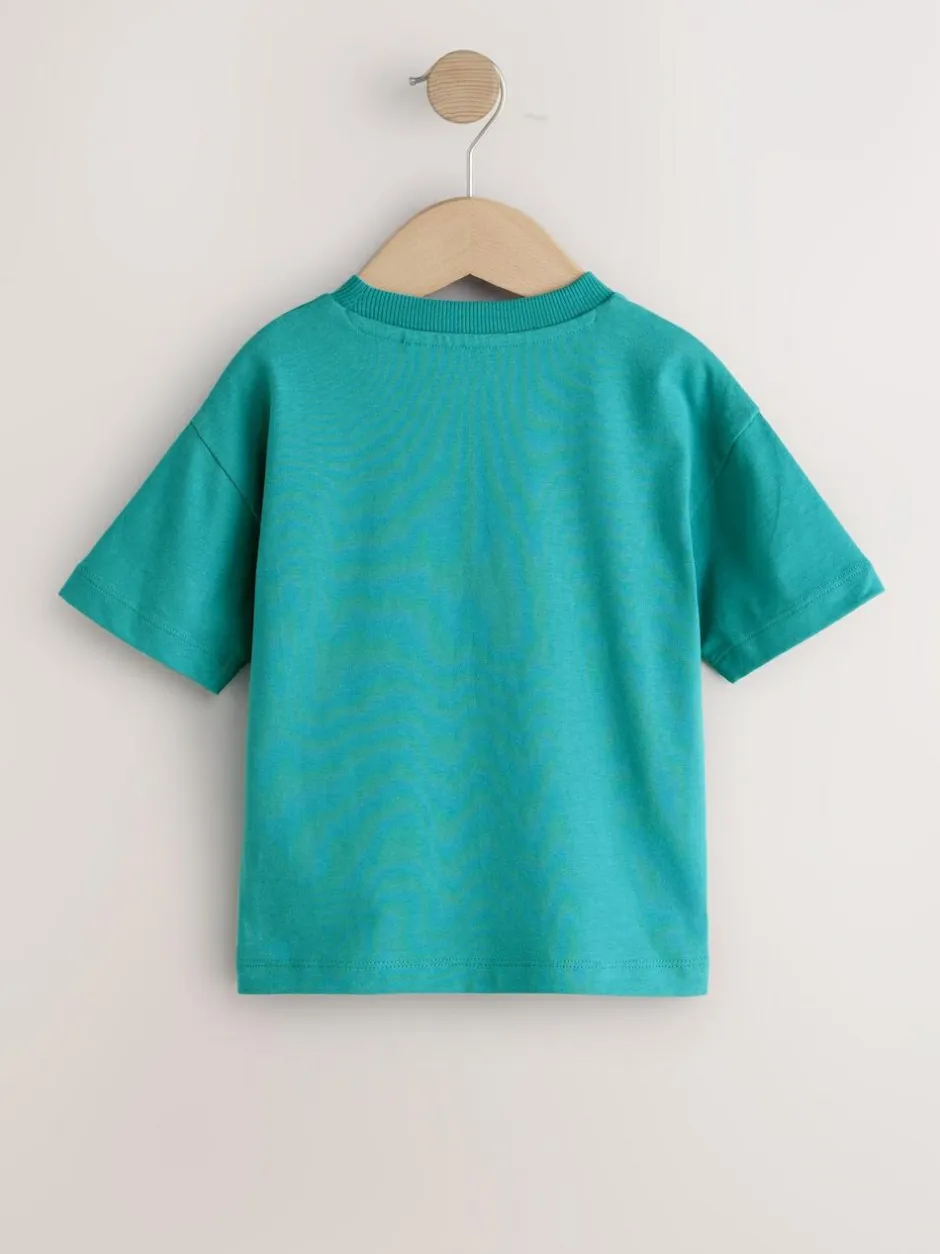 Next Charcoal/White/Blue/Orange/Green Short Sleeve T-Shirts 5 Pack (3mths-7yrs) Best