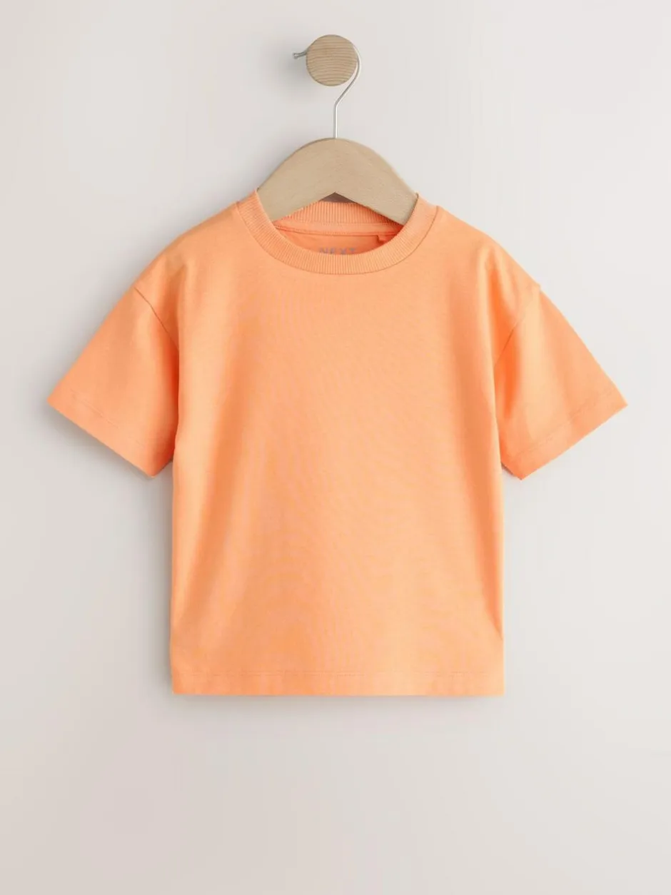 Next Charcoal/White/Blue/Orange/Green Short Sleeve T-Shirts 5 Pack (3mths-7yrs) Best