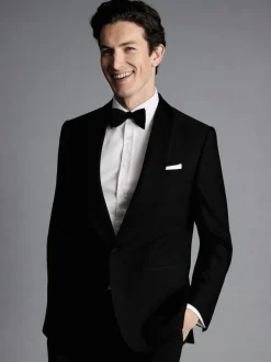 Charles Tyrwhitt Slim Fit Shawl Lapel Dinner Suit: Jacket Black New