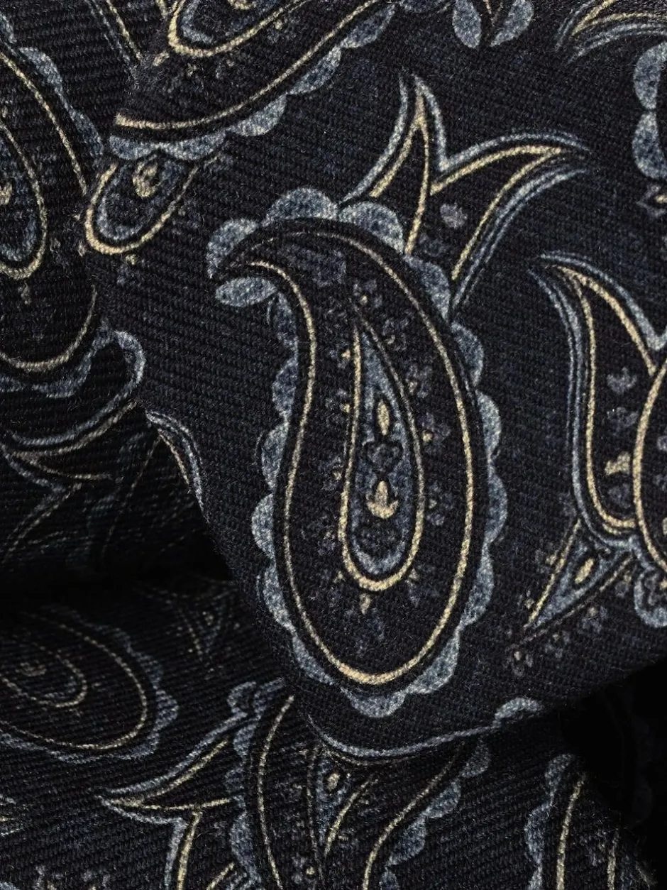 Charles Tyrwhitt Blue Paisley Wool Tie Outlet