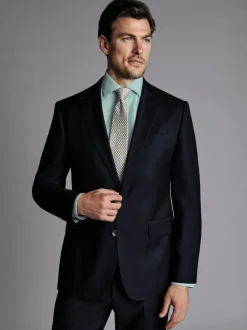 Charles Tyrwhitt Slim Fit Stretch Twill Suit: Jacket Blue Outlet