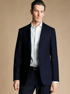 Charles Tyrwhitt Blue Slim Fit Italian Luxury Jacket Sale