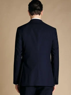 Charles Tyrwhitt Blue Slim Fit Italian Luxury Jacket Sale