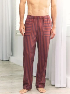 Chelsea Peers Blue Blurred Stripe Long Pyjama Bottoms Hot