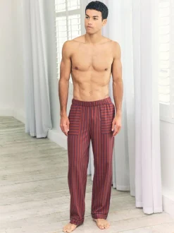 Chelsea Peers Blue Blurred Stripe Long Pyjama Bottoms Hot