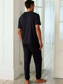 Chelsea Peers Blue Crew Neck Short Pyjamas Set Online