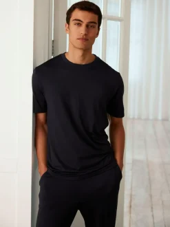 Chelsea Peers Blue Crew Neck Short Pyjamas Set Online