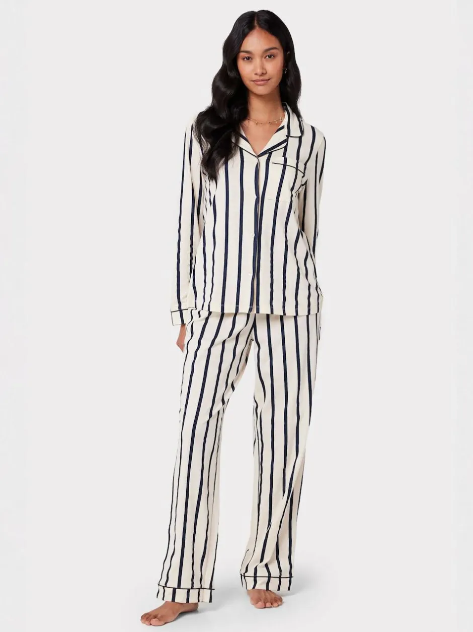 Chelsea Peers White/Blue Long Pyjamas Sets Best