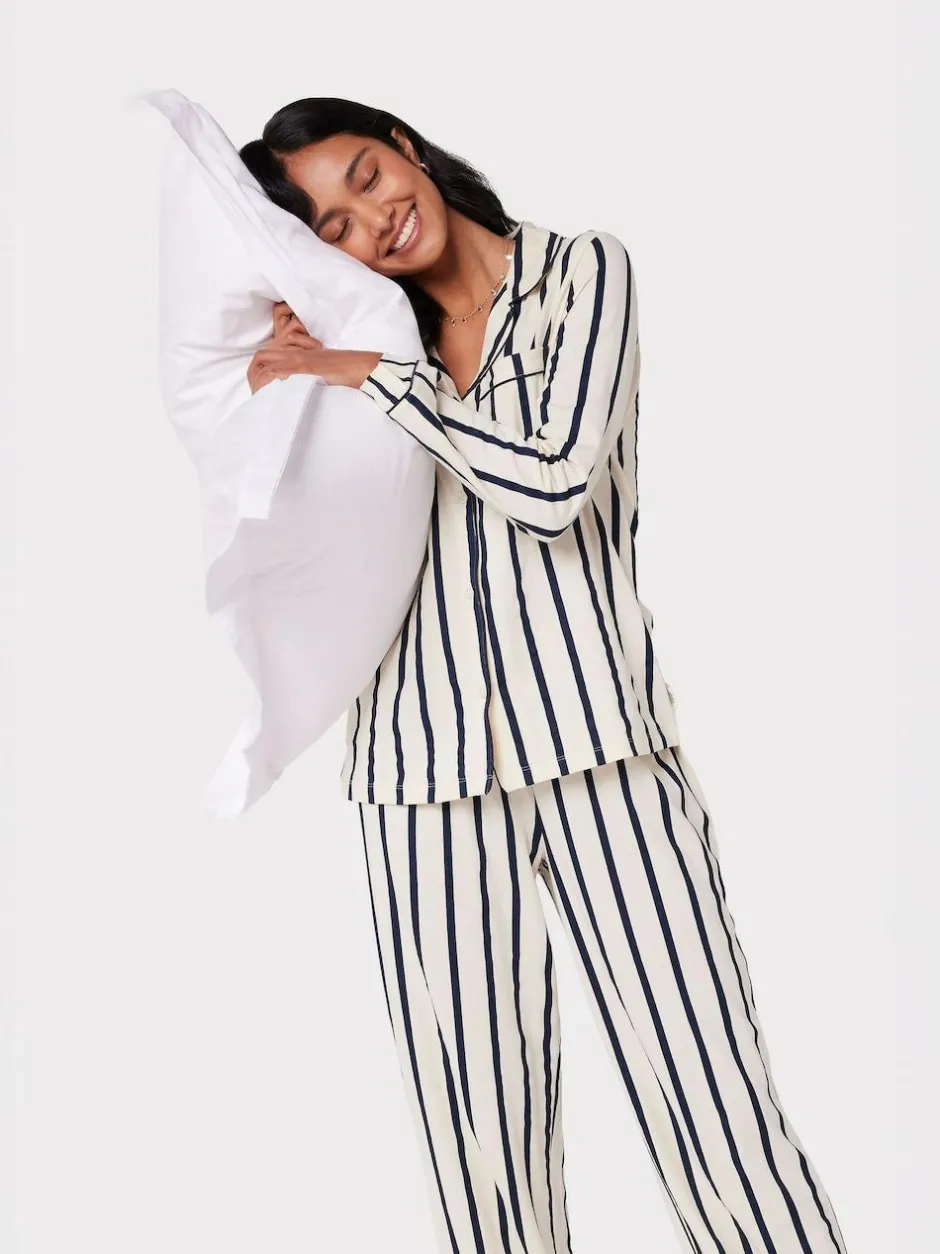 Chelsea Peers White/Blue Long Pyjamas Sets Best