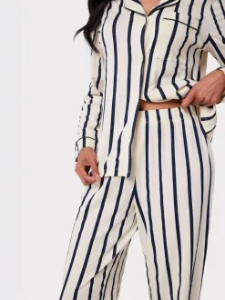 Chelsea Peers White/Blue Long Pyjamas Sets Best