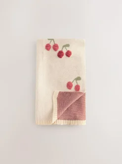 Next Knitted Baby Blanket Cherry Online