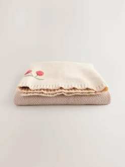 Next Knitted Baby Blanket Cherry Online
