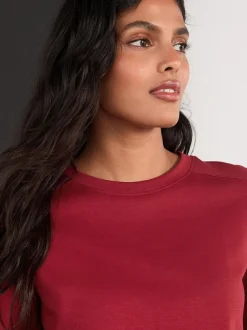 Next Cherry Red Long Sleeve Heavyweight Crew Neck T-Shirt