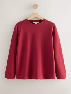 Next Cherry Red Long Sleeve Heavyweight Crew Neck T-Shirt