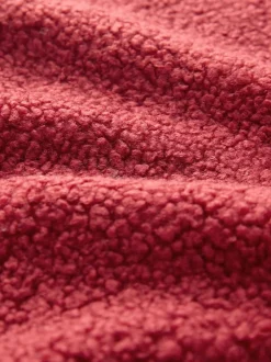 Next Cherry Red Soft Touch Cosy Teddy Borg Quarter Zip Fleece Best
