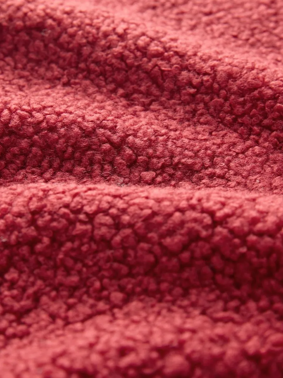 Next Cherry Red Soft Touch Cosy Teddy Borg Quarter Zip Fleece Best