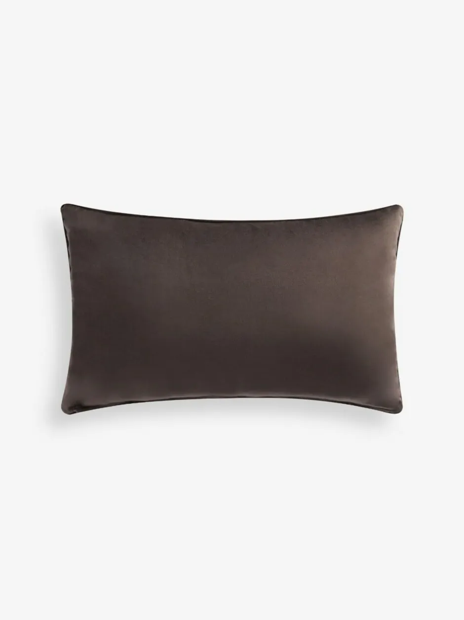 Next Chocolate Brown 40 x 59cm Matte Velvet Cushion New
