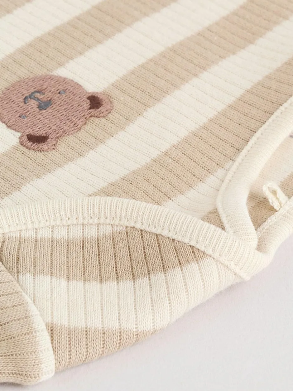 Next Chocolate Brown Baby Short Sleeve Bodysuits 5 Pack Sale