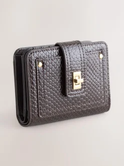 Next Buckle Midi Purse Chocolate Brown Clearance