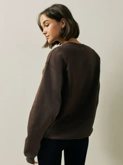 Next Sweatshirt Chocolate Brown Coffee Club New