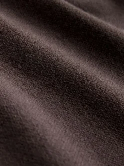 Next Compact Cosy Wide Leg Tipped Joggers Chocolate Brown Clearance