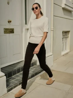 Next Corduroy Skinny Trousers Chocolate Brown Clearance