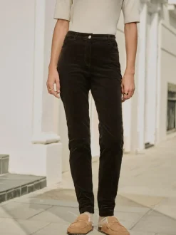 Next Corduroy Skinny Trousers Chocolate Brown Clearance