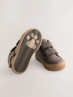 Next Standard Fit (F) Touch Fastening Boots Chocolate Brown Dog Clearance