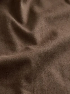 Next Chocolate Brown Faux Suede Midi Kilt Skirt