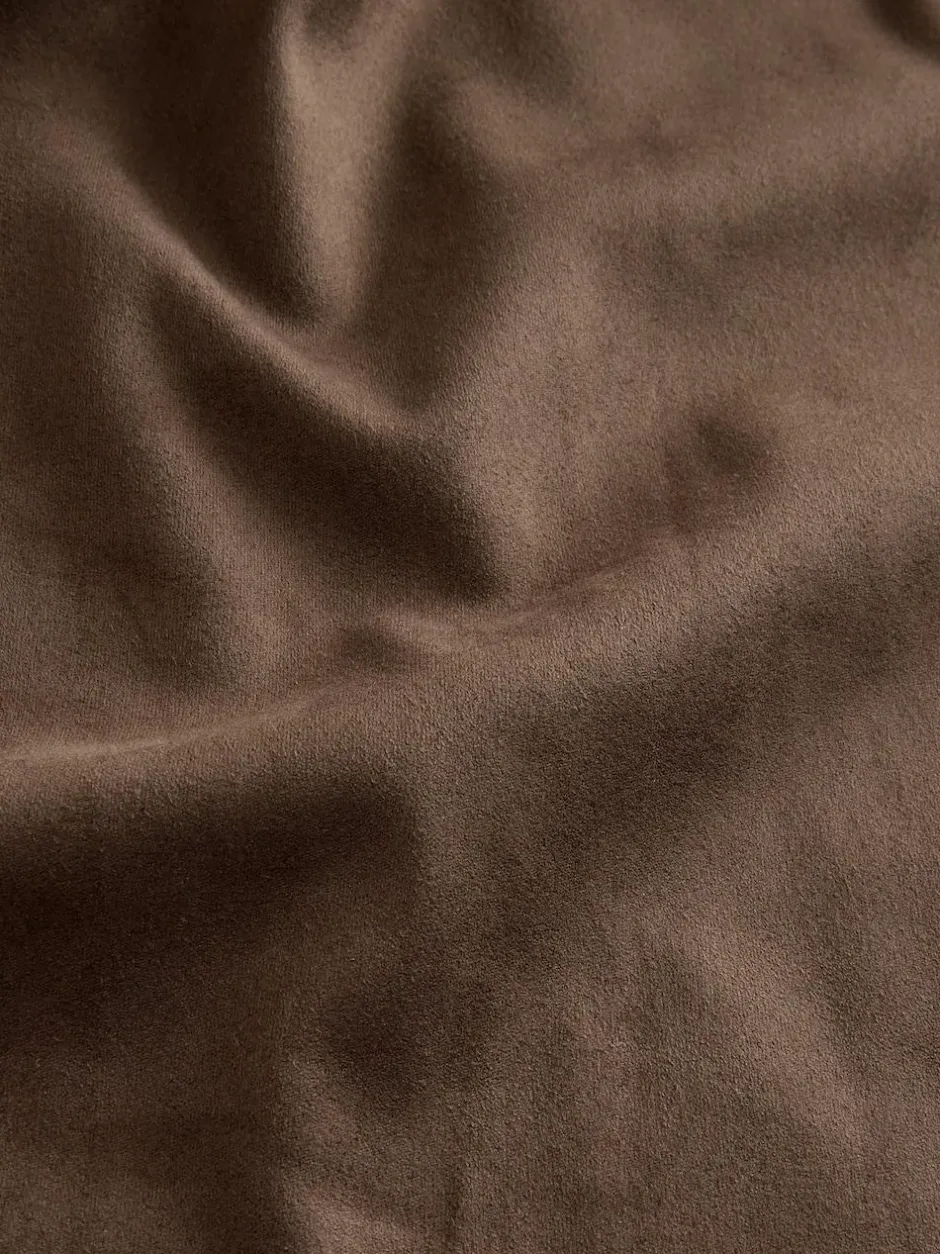 Next Chocolate Brown Faux Suede Midi Kilt Skirt