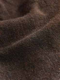 Next Formal Funnel Neck Coat Chocolate Brown Discount