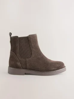 Next Leather Chelsea Boots Chocolate Brown Discount