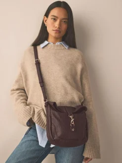Next Messenger Cross-Body Bag Chocolate Brown Sale